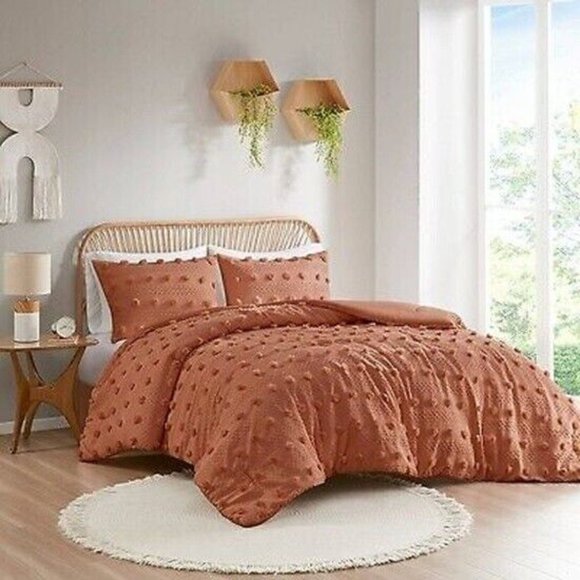 Intelligent Design 2pc Twin/TwinXL LUCY Jacquard Comforter Set - RUST - Picture 4 of 5